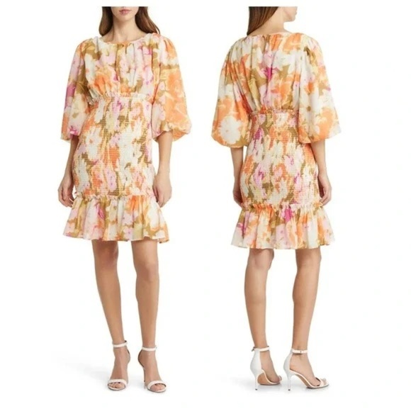 Rachel Parcell Floral Spring Fling Smocked Dress - Picture 5 of 16